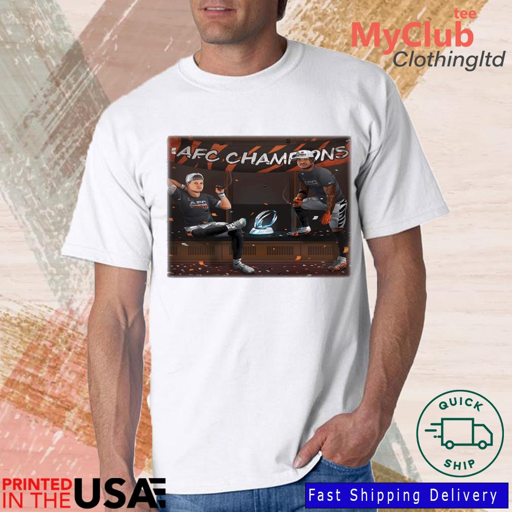 Joe Burrow And Ja'Marr Chase Bengals AFC Championship Shirt,Sweater, Hoodie,  And Long Sleeved, Ladies, Tank Top
