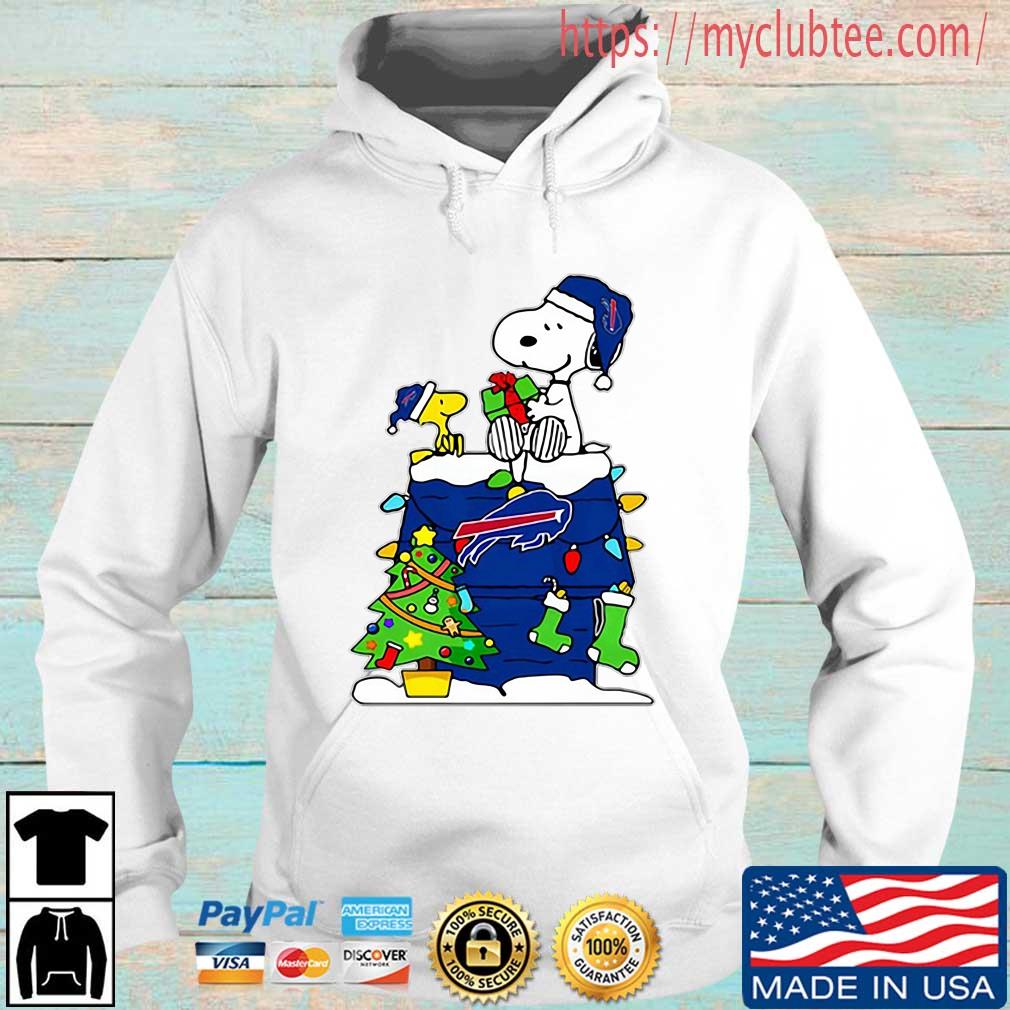NFL Buffalo Bills Snoopy And Woodstock Christmas Sweater Hoodie trang