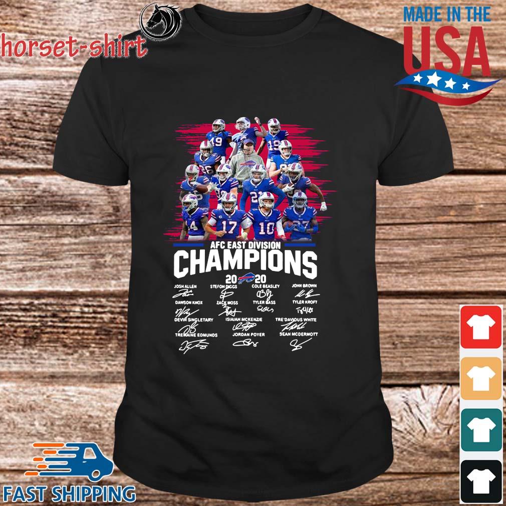Buffalo Bills AFC East Division Champions 2020 signatures shirt,Sweater,  Hoodie, And Long Sleeved, Ladies, Tank Top