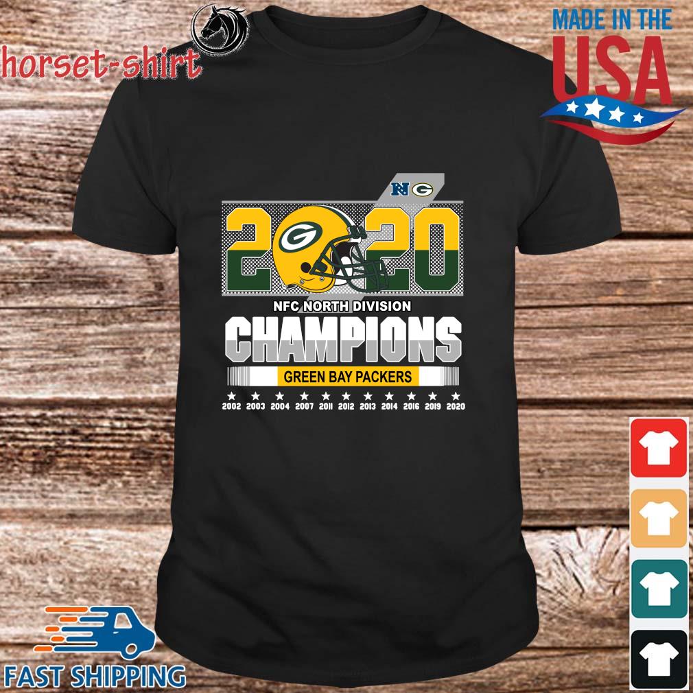 Green Bay Packers 2020 NFC north division Champions 2002-2020  shirt,Sweater, Hoodie, And Long Sleeved, Ladies, Tank Top